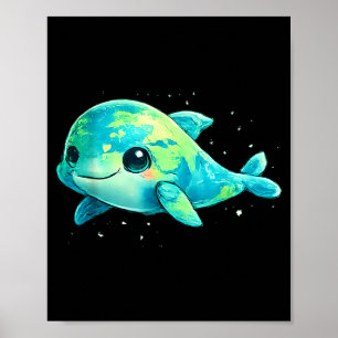 Earth day 2026 dolphin art poster