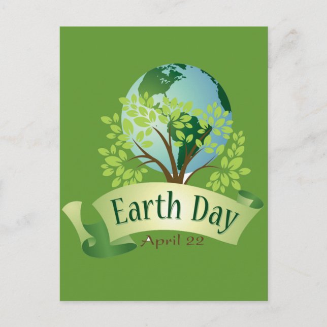 Earth Day 22 April  Postcard (Front)
