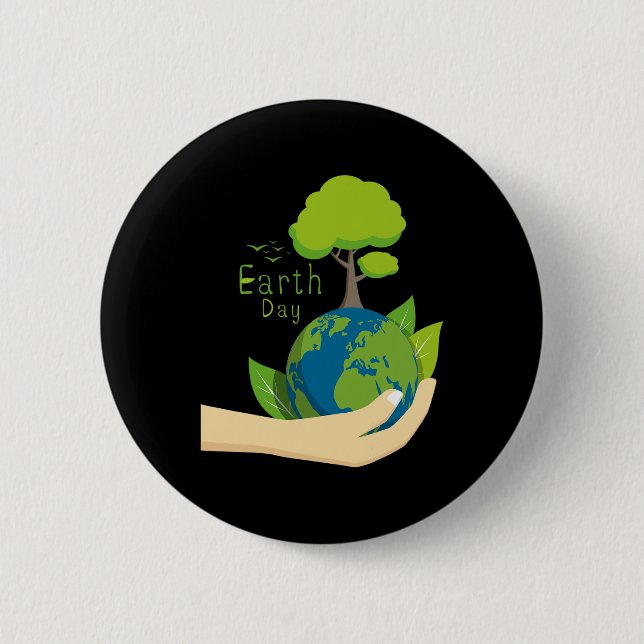 Earth Day  2 Inch Round Button (Front)