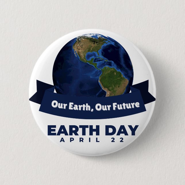 Earth Day 2 Inch Round Button (Front)