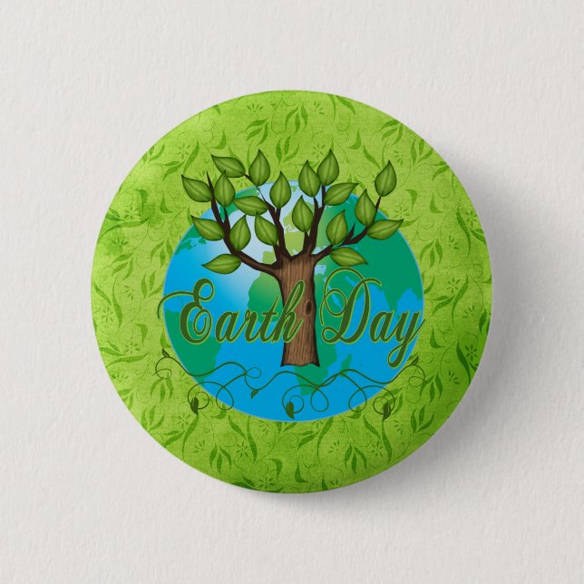 Earth Day 2 Inch Round Button (Front)