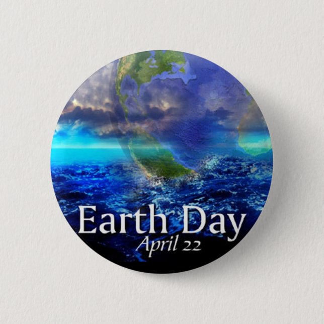 Earth Day 2 Inch Round Button (Front)