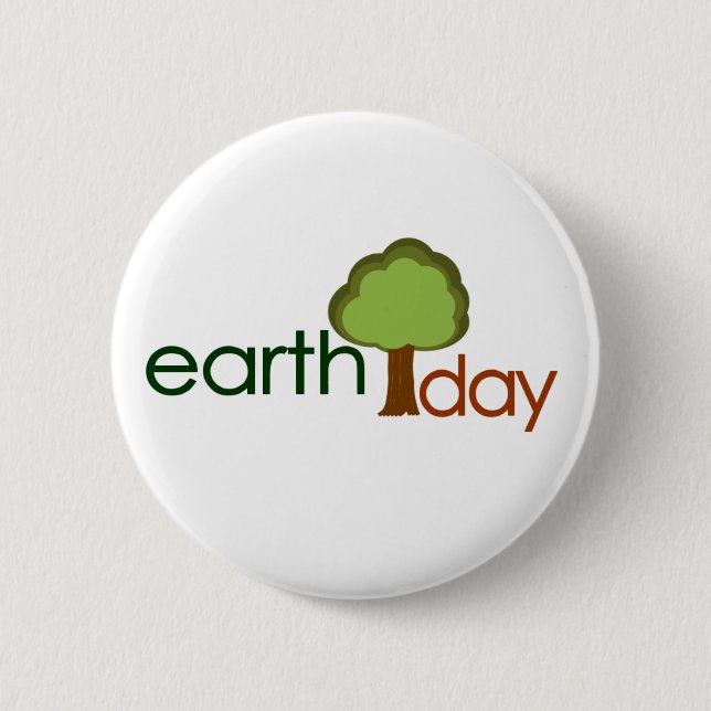 Earth Day 2 Inch Round Button (Front)