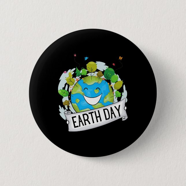 Earth Day 3  2 Inch Round Button (Front)