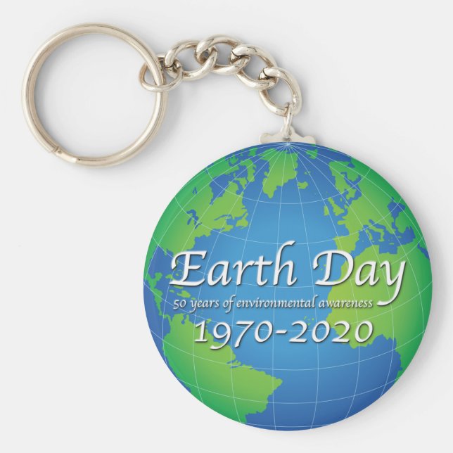 Earth Day 50 Year Anniversary 2020 Keychain (Front)