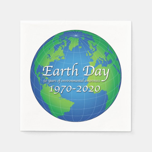 Earth Day 50 Year Anniversary 2020 Napkin (Front)