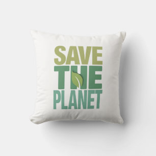 Earth Day Activism and Climate Change Art Throw Pillow