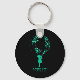 Earth Day April 22 - Celebrate Earth Day Keychain