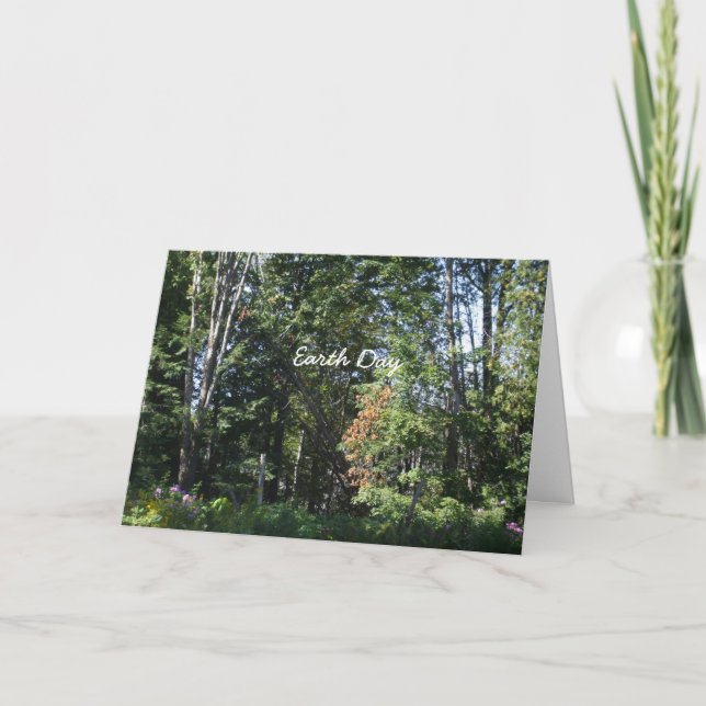 Earth Day-Autumn Trees Card (Front)