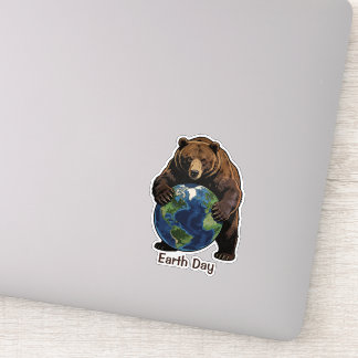Earth Day Bear Hugging Planet Design