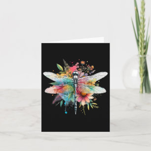 Earth Day Beautiful Dragonfly Watercolor Art Insec Card