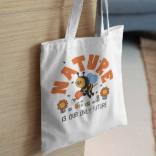 Earth Day Bee Quote Tote Bag