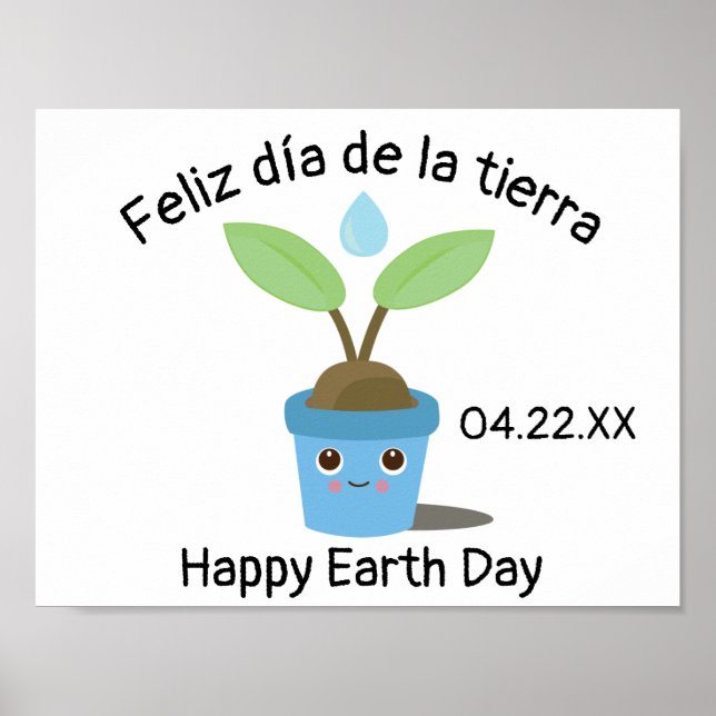 Earth Day Bilingual Spanish Poster (Front)