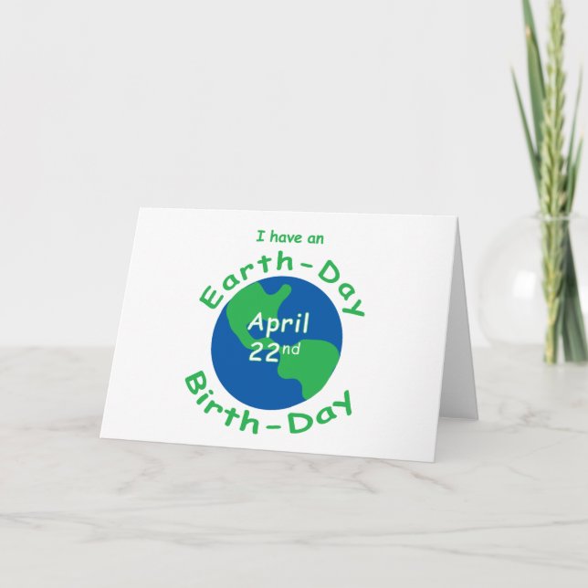 Earth Day Birthday Card (Front)