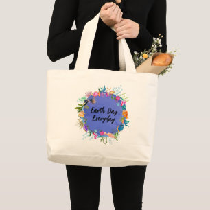 Earth Day Blue Ocean, Everyday Tote Bag