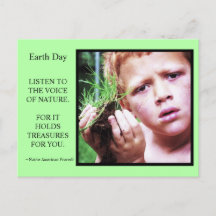 Earth Day Boy with Dirt Postcard