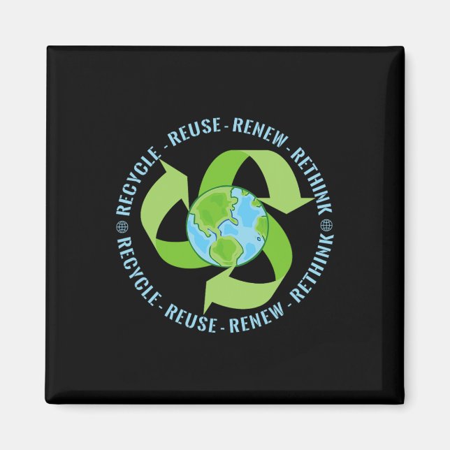 Earth Day Call To Activism Please Recycle  Magnet (Front)