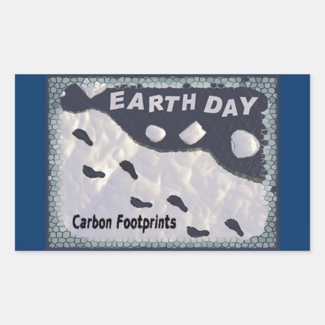 Earth Day - Carbon Footprints Sticker (Front)