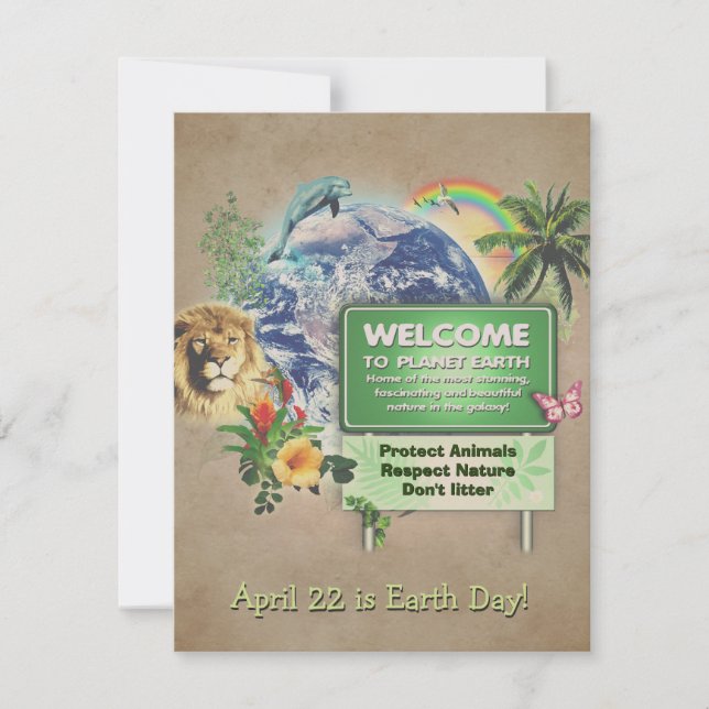 Earth Day Card 🌱  (Front)