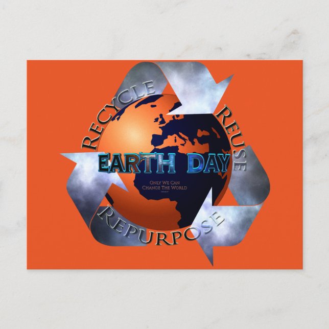Earth Day Change The World Postcard (Front)
