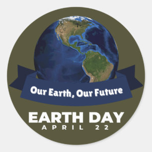 Earth Day  Classic Round Sticker