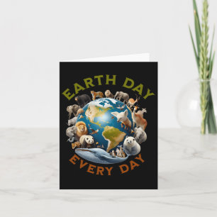 Earth Day Cute Earth Day 2025 Men Women Kids Card