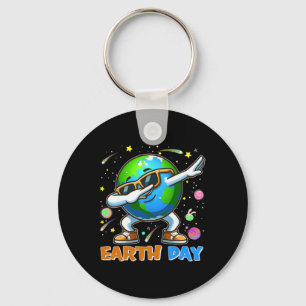 Earth Day Dabbing Earth Kids Toddler Girls Boys Da Keychain