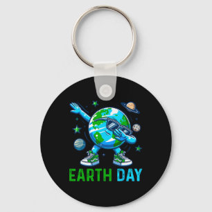 Earth Day Dabbing Earth Planet Environmentalist  Keychain