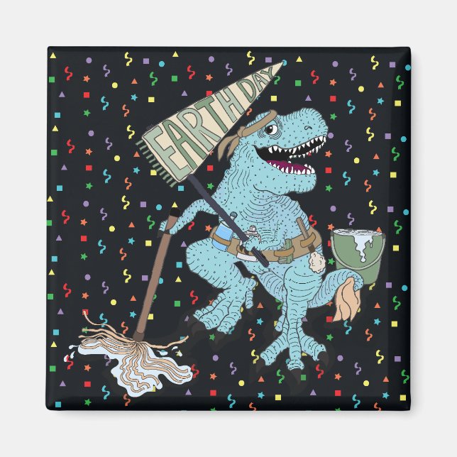 Earth Day Dino Magnet (Front)