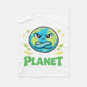Earth Day Dont Mess with Planet Eco Climate Fleece Blanket