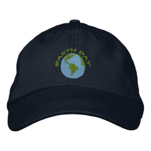 Earth Day Embroidered Hat