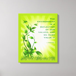 Earth Day Environment Modern Nature Green Climate Canvas Print