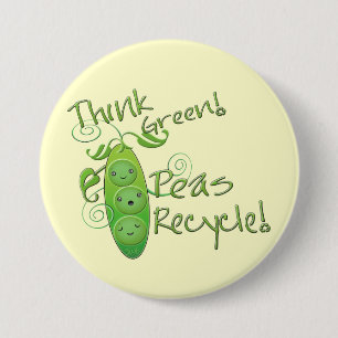 Earth Day Environmental 3 Inch Round Button