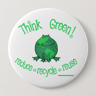 Earth Day Environmental 4 Inch Round Button