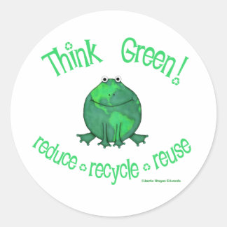 Earth Day Environmental Classic Round Sticker
