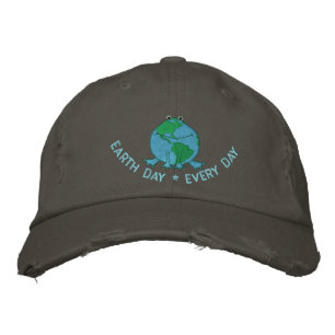 Earth Day Environmental Embroidered Hat