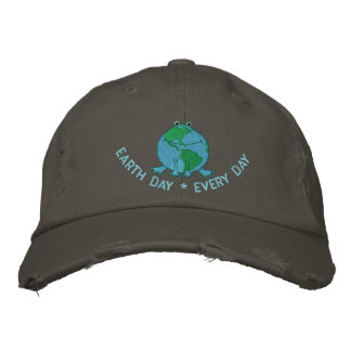 Earth Day Environmental Embroidered Hat