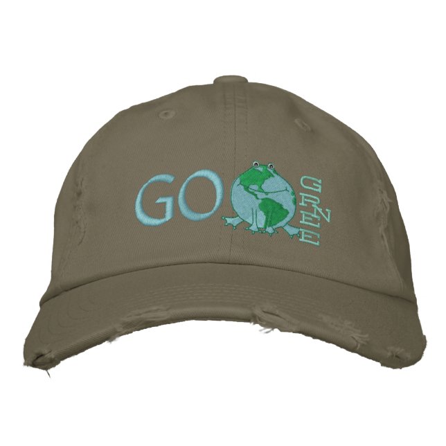 Earth Day Environmental Embroidered Hat (Front)