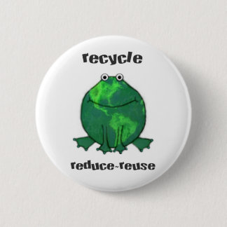 Earth Day Environmental Frog 2 Inch Round Button