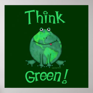 Earth Day Environmental Frog Poster