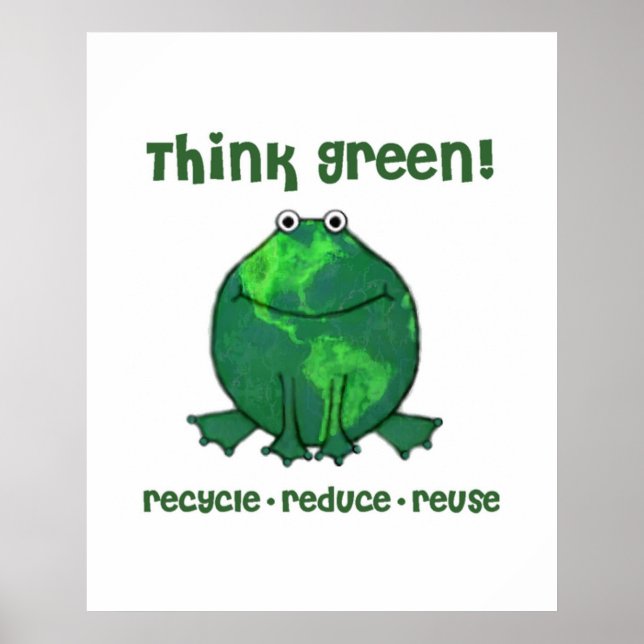 Earth Day Environmental Frog Poster (Front)