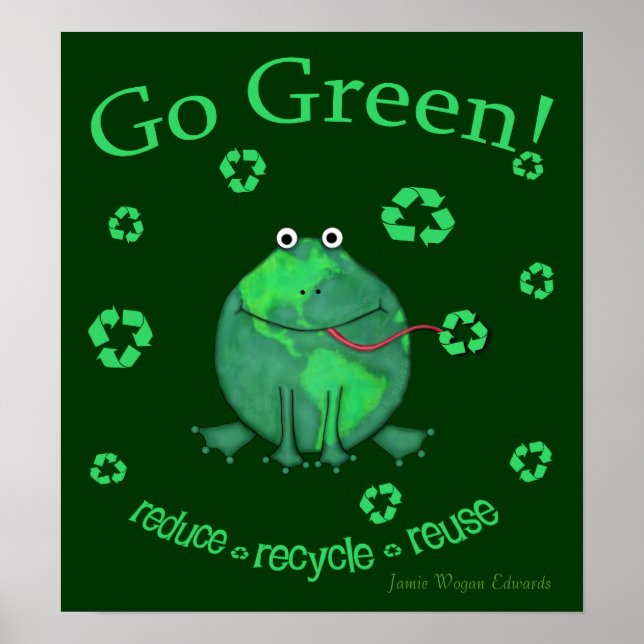 Earth Day Environmental Frog Poster (Front)