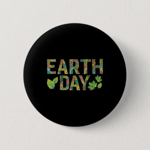Earth Day Environmental Protection Save Tree &amp; 2 Inch Round Button
