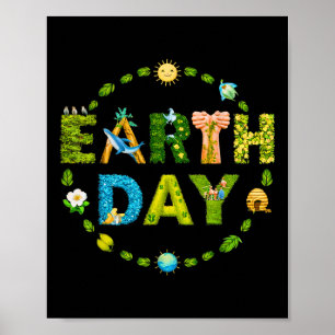 Earth Day Environmental Protection Save Tree & Poster