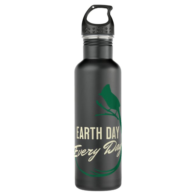 Earth Day Every Day Bird Design Save the Planet Ea 710 Ml Water Bottle (Front)