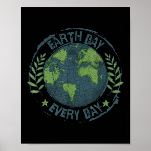 Earth Day Every Day Climate Change Environmental A Poster