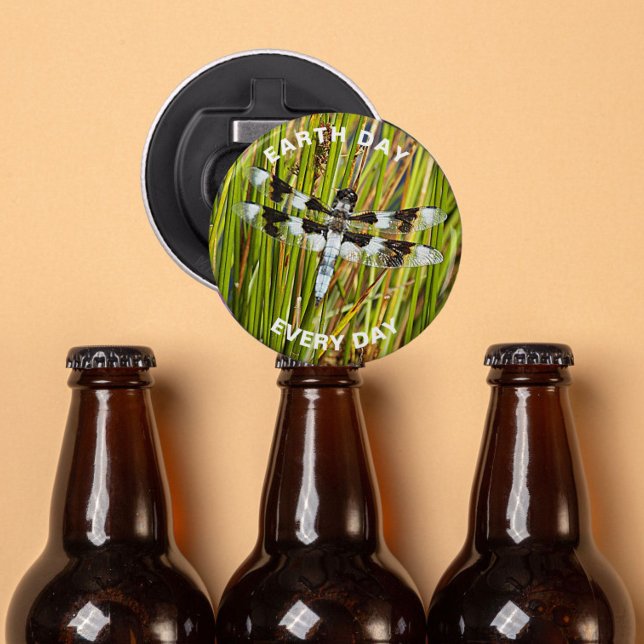 Earth Day Every Day Common Whitetail Dragonfly Bottle Opener (In Situ Beer Bottles)