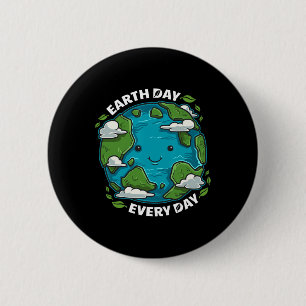 Earth Day Every Day Cute Environmental Gift Eco Pr 2 Inch Round Button