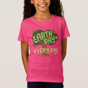 EARTH DAY EVERY DAY Handlettered Tree T-Shirt