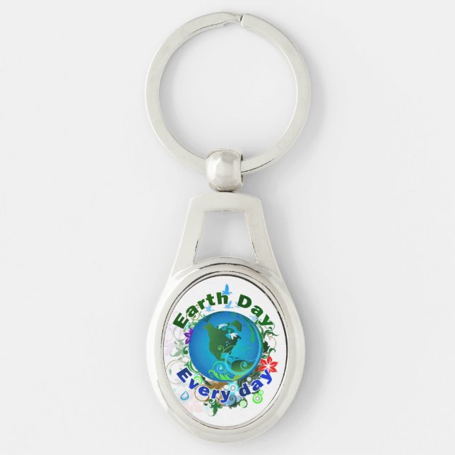 Earth Day Every Day Keychain (Front)